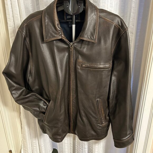 Men’s Cherokee supple leather bomber style jacket, size XL - Picture 1 of 7
